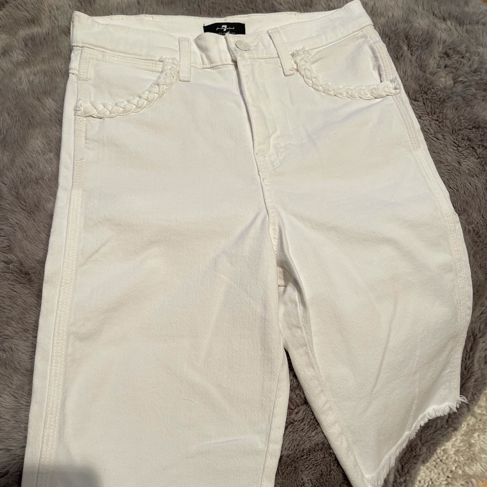 Sevens for all man kind white capris shorts size 25